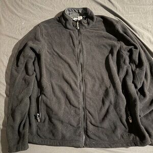 REI Black Men's Full-Zip Knit Fleece Sweater